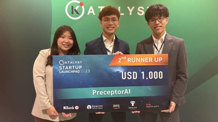 Preceptor AI ได้รับรางวัล 2nd Runner Up ในงาน Katalyst Startup Launchpad 2023